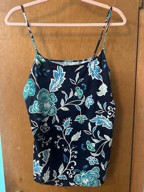 LOFT Outlet Floral Spaghetti Strap Camisole Tank Top Size XL